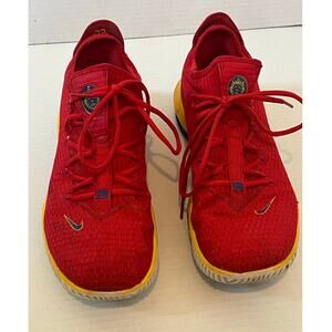 Men's Nike LeBron XVI Low SB Red/Blue Athletic Sneaker Trainers Shoes Size 9.5